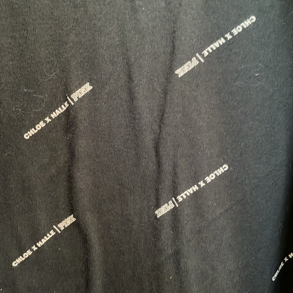 Pink Chloe x Halle Black Oversized Long Open Front Coat Size Large - Picture 9 of 17